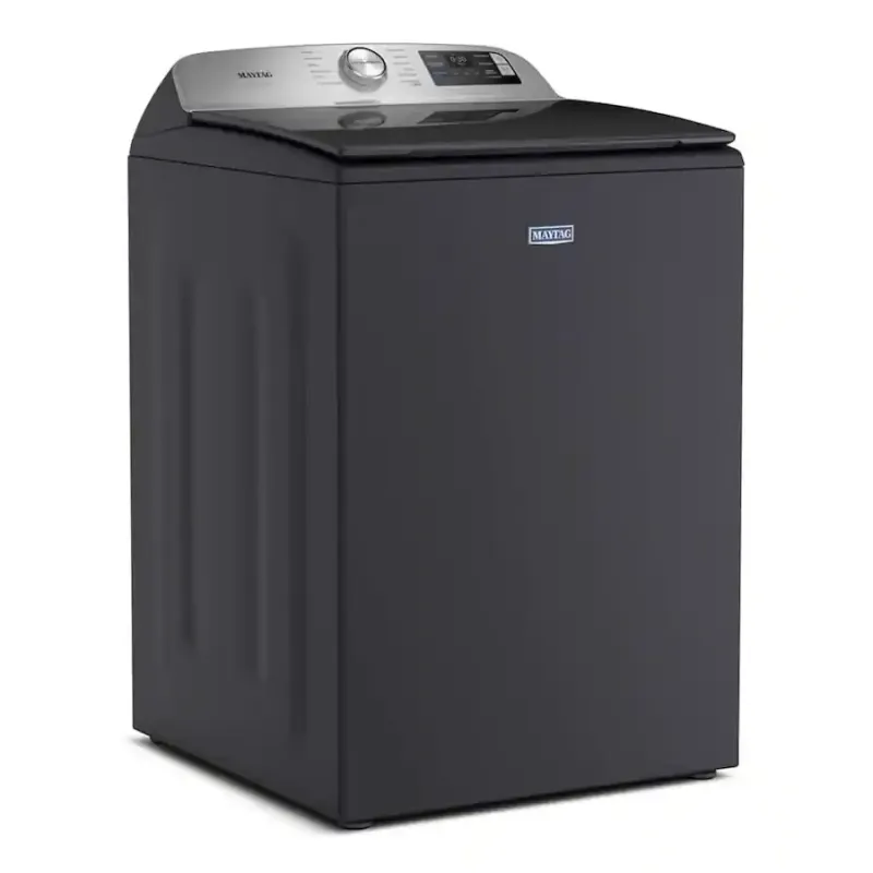 Maytag - 5.2 Cu. Ft. Pet Pro Top Load Agitator Washer with Extra Power and Sanitize Cycle with Oxi - Midnight Steel