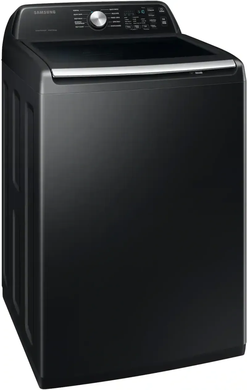 Samsung - 4.7 Cu. Ft. High-Efficiency Smart Top Load Washer with Active WaterJet - Black