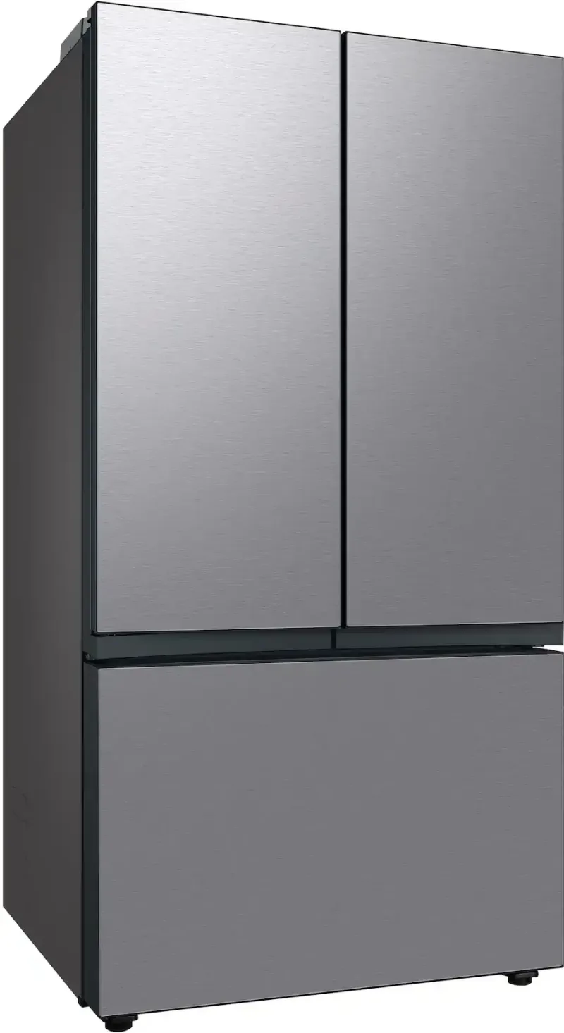 Samsung - 36 in. Wide BESPOKE 30 cu. ft. 3-Door French Door Smart Refrigerator with Beverage Center - Stainless Steel