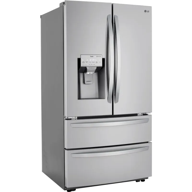 LG - 28 Cu. Ft. 4 Door French Door Smart Refrigerator with Dual Ice with Craft Ice and Double Freezer - Stainless Steel
