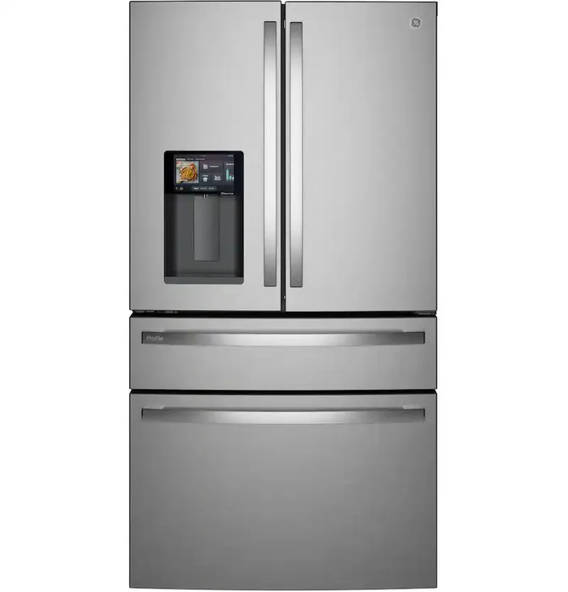 GE Profile - 36 in. Wide 22.43 Cu. Ft. Smart Counter-Depth 4-Door French Door Refrigerator with Energy Star and Kitchen Assista