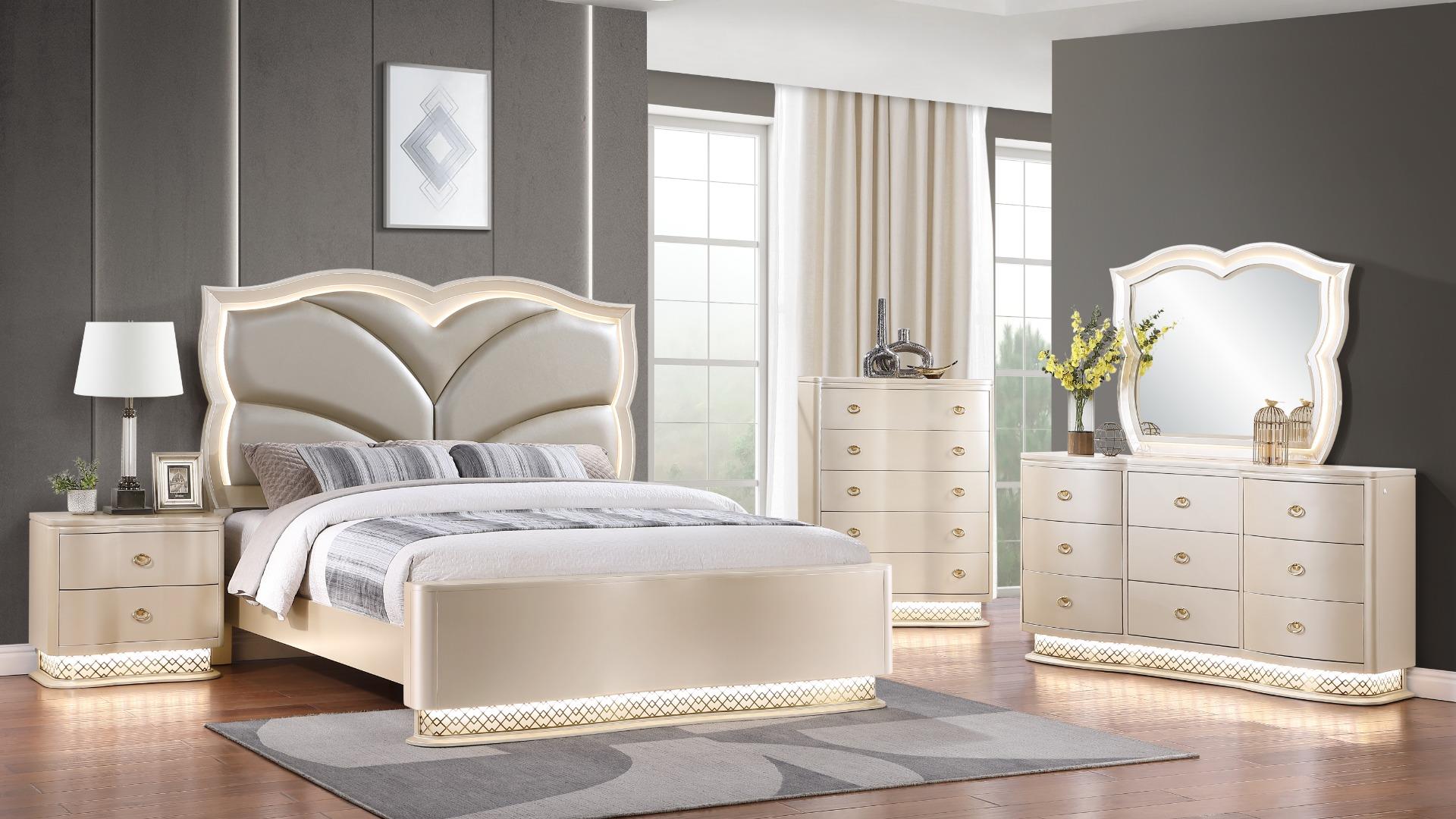 Flora Bedroom Set In Beige