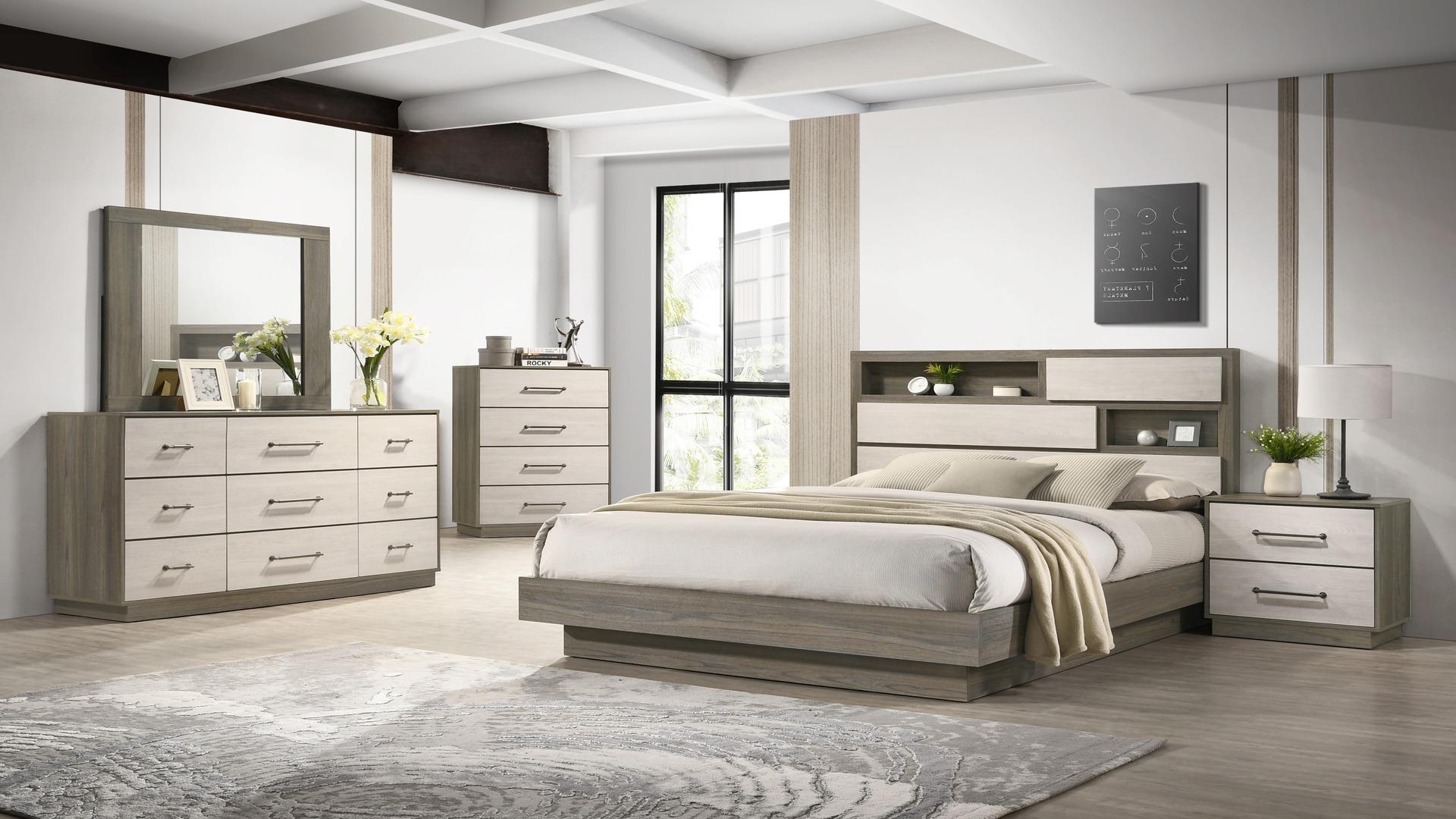 Gem Queen Bedroom Set in Gray