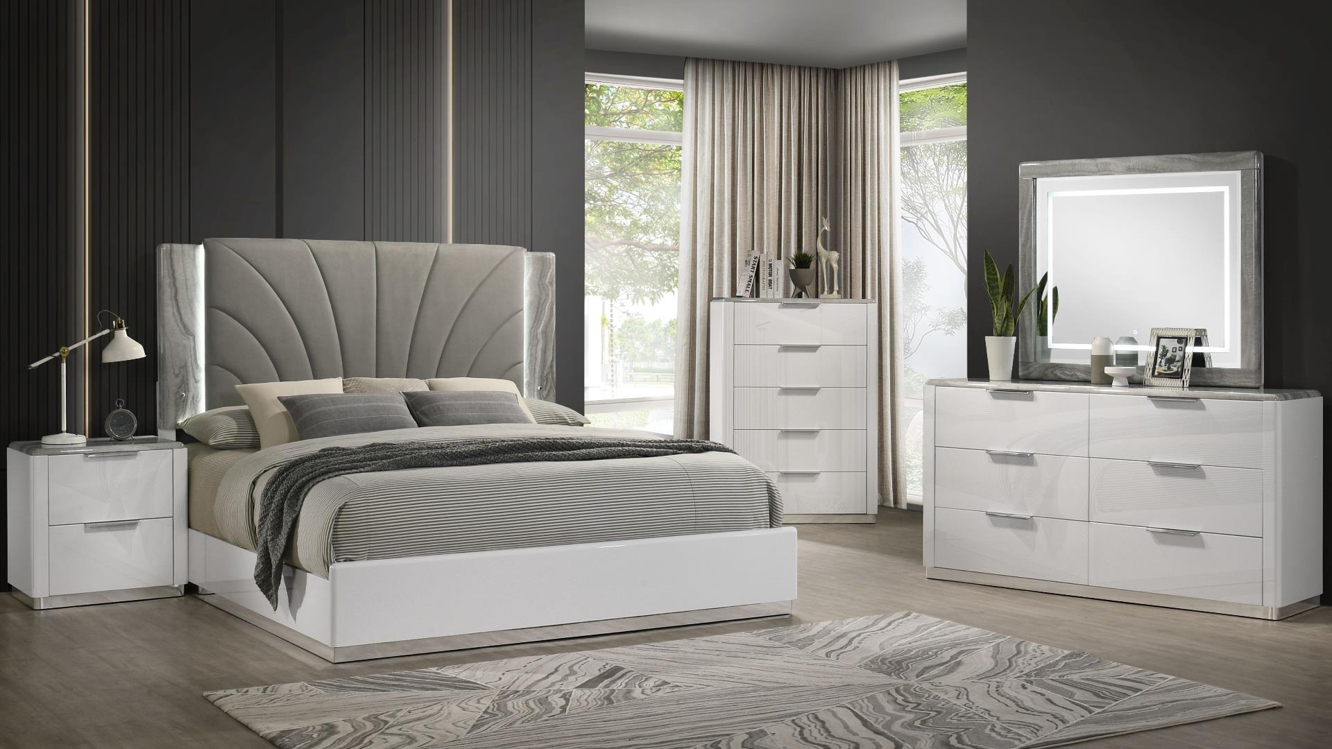 Jazz Bedroom Set In White