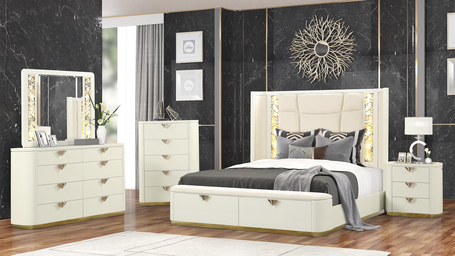 La Pierre Bedroom Set in Beige