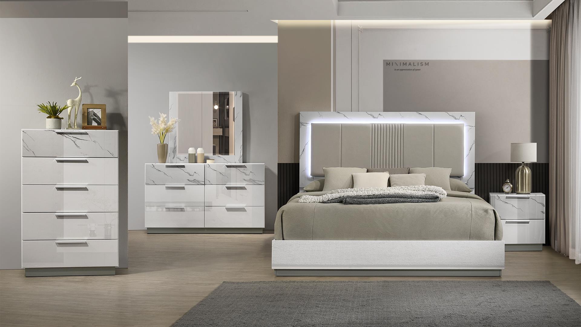 Mist Queen Bedroom Set White