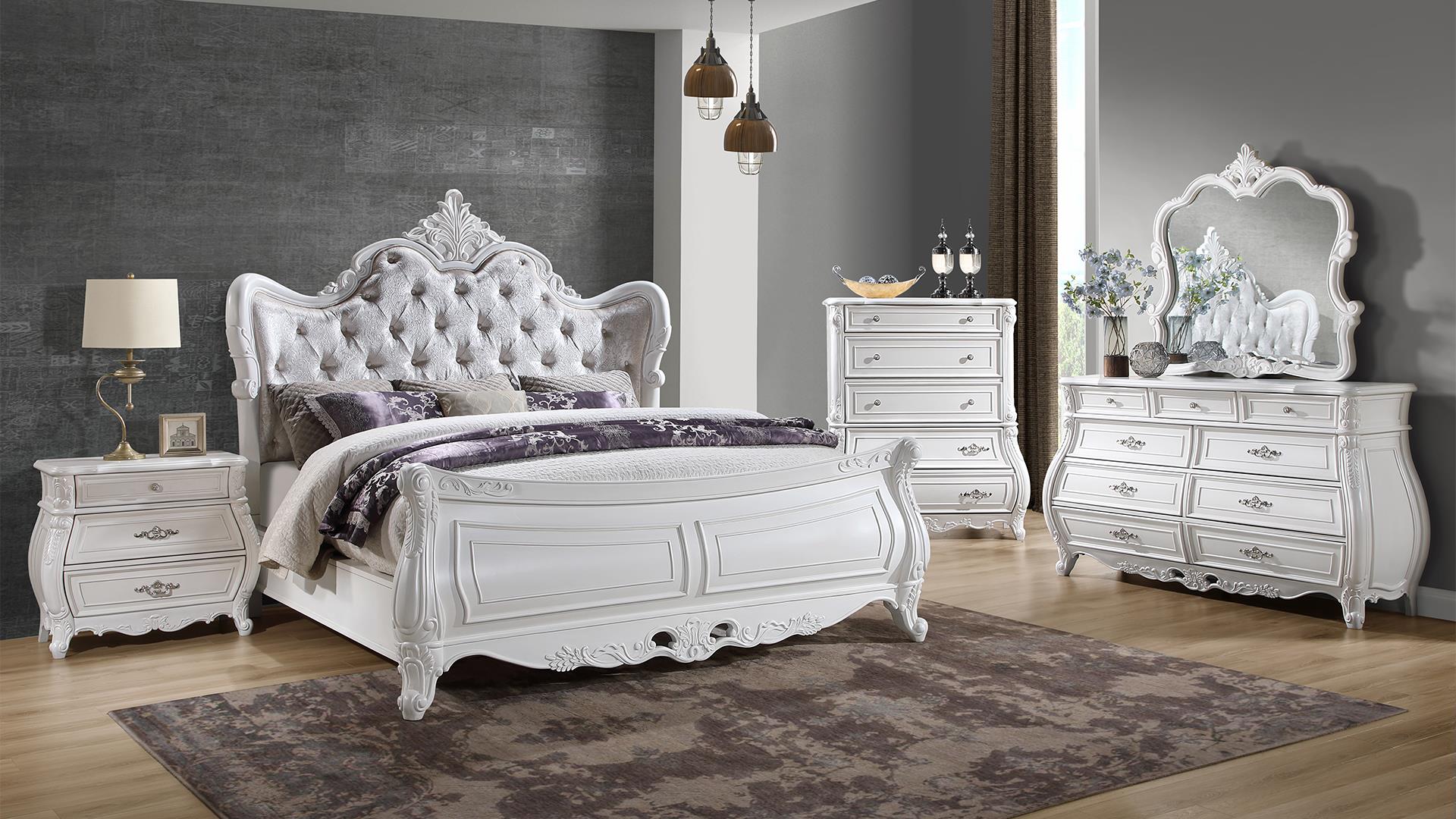 Opulence Bedroom set in White