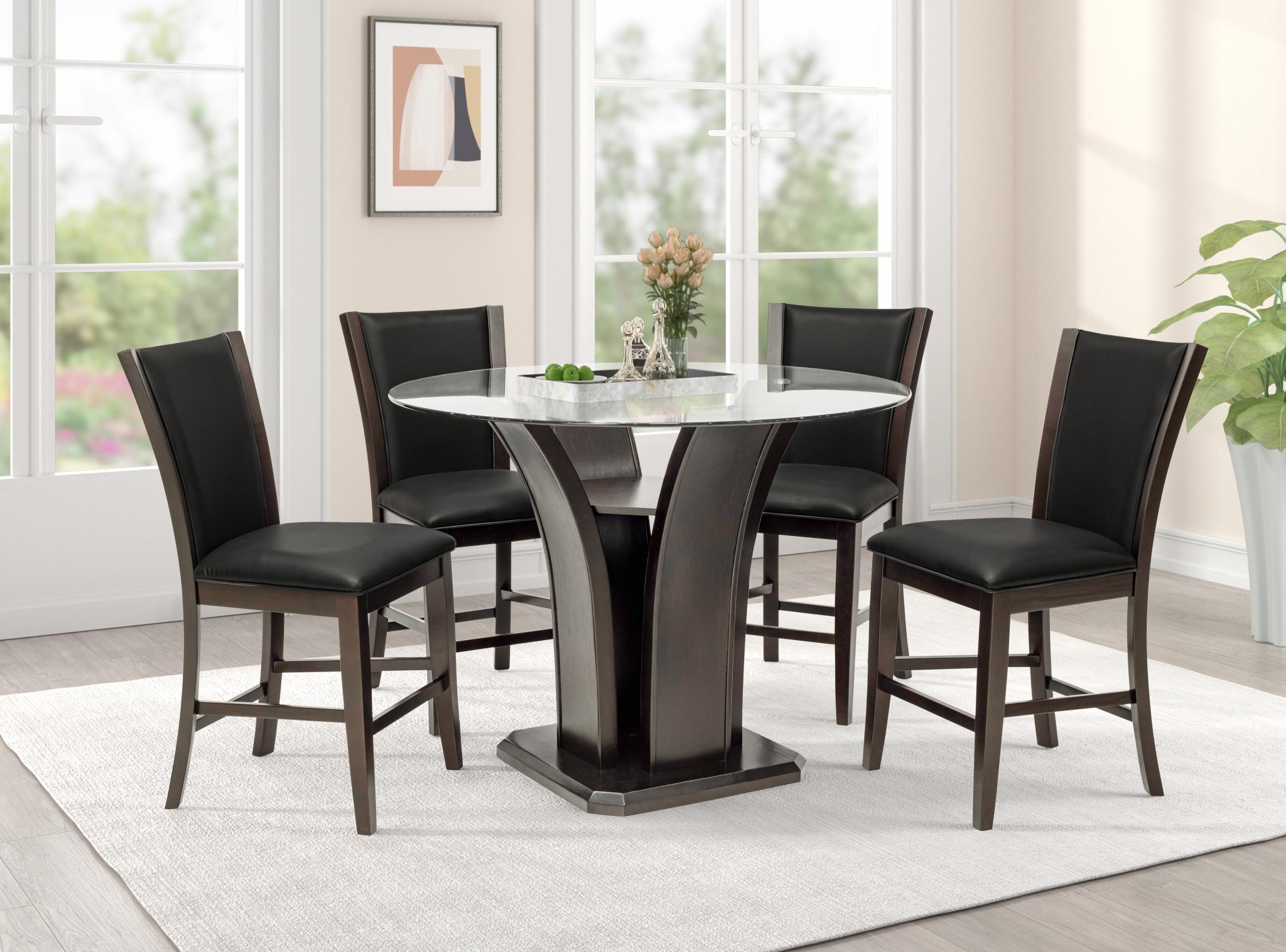 SANDY - Brown Upholstered Dining Pub Chair 2PC/CTN