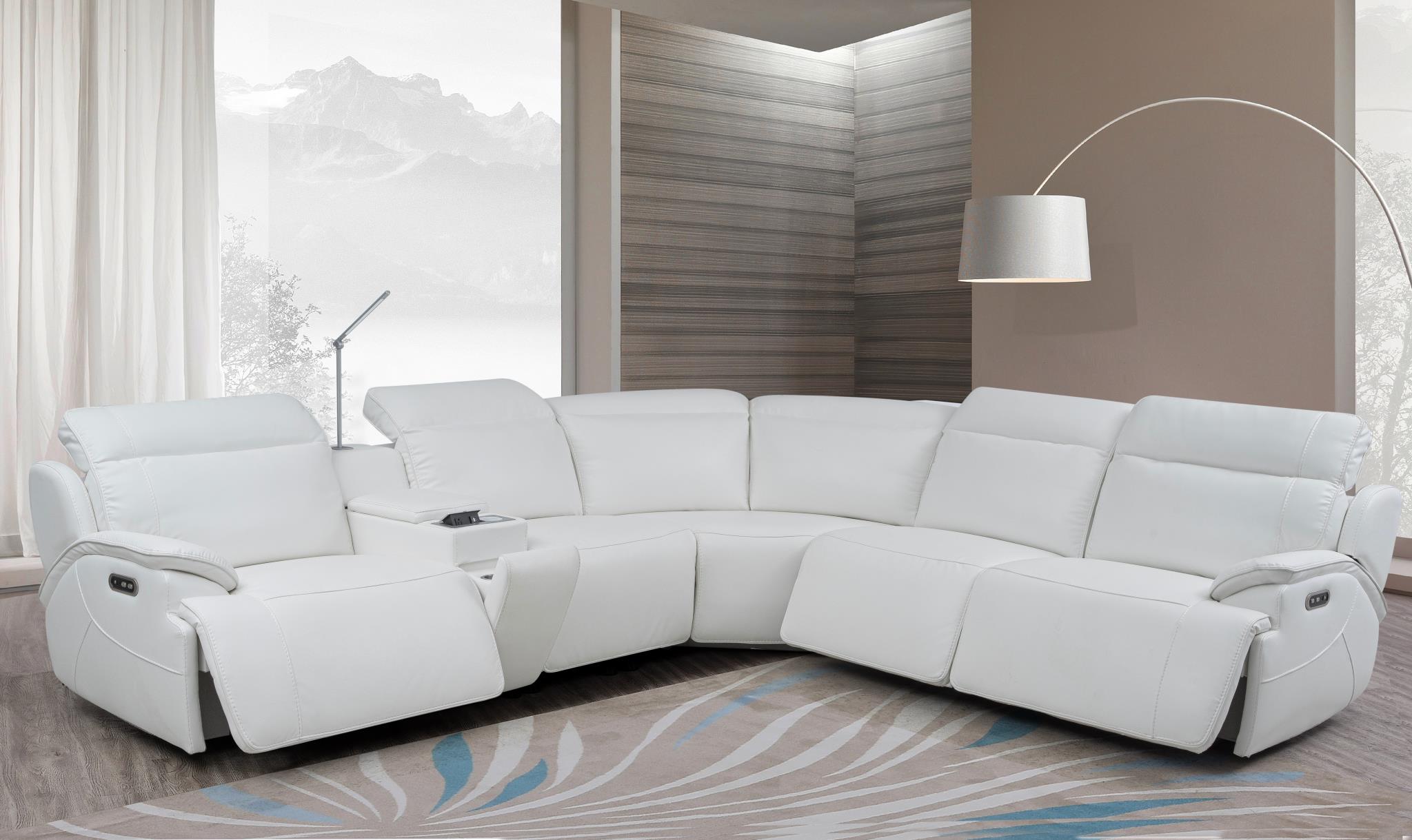 Paris - White Sectional Living Room Set