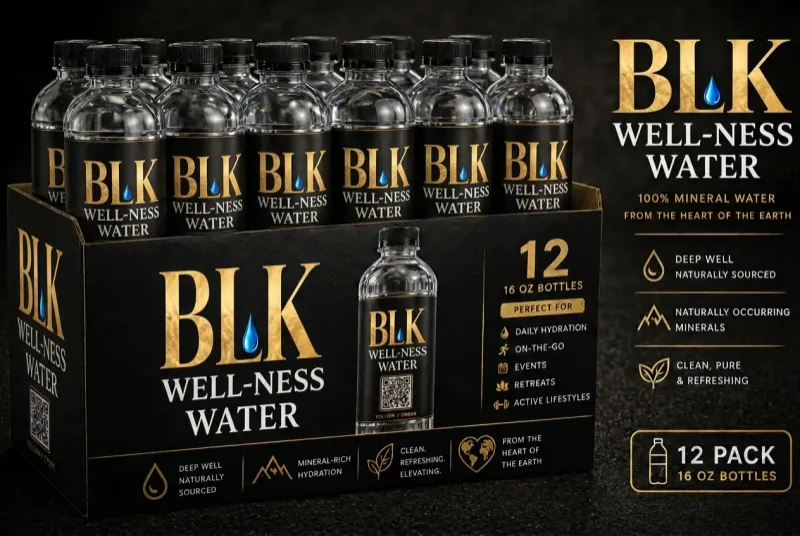 BLK WELL-NESS | Bottled Water | 12-Bottle Case