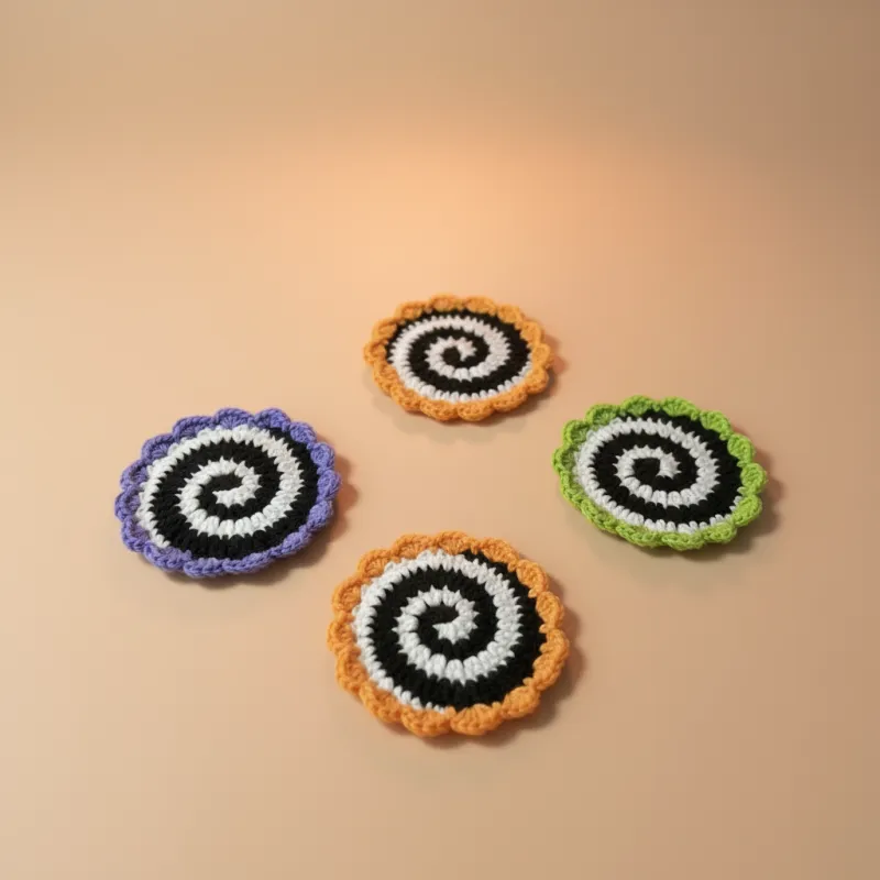 Crochet Handmade Spiral Coasters