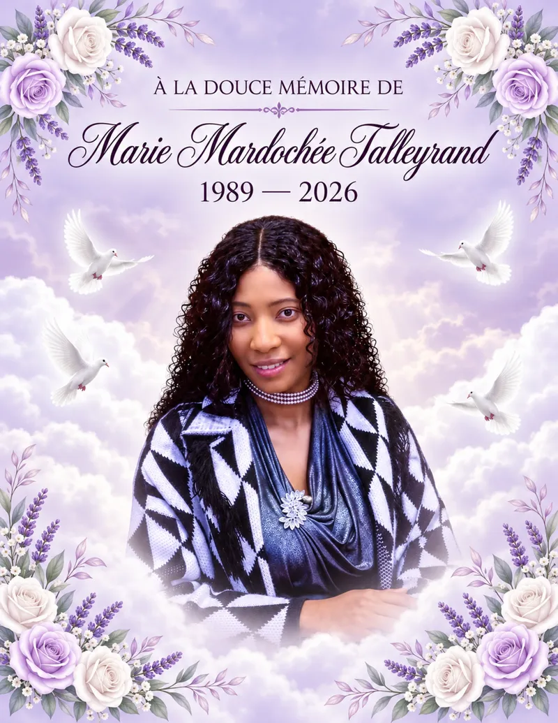 Affiche commémorative imprimable Lettre US de Marie Mardochée Talleyrand, 1989–2026