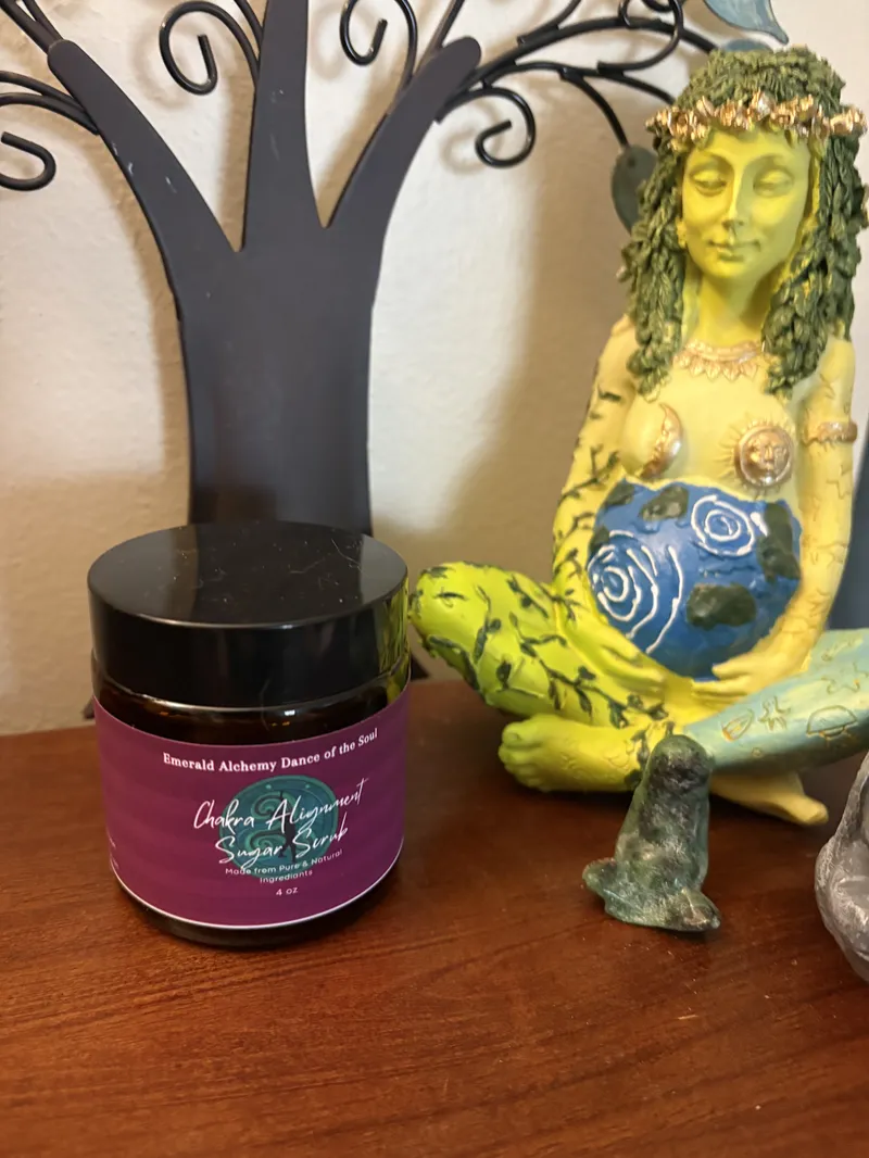 Chakra Alignment Sugar Scrub | Spiritual Body Polish, Energy Balancing Ritual Bath