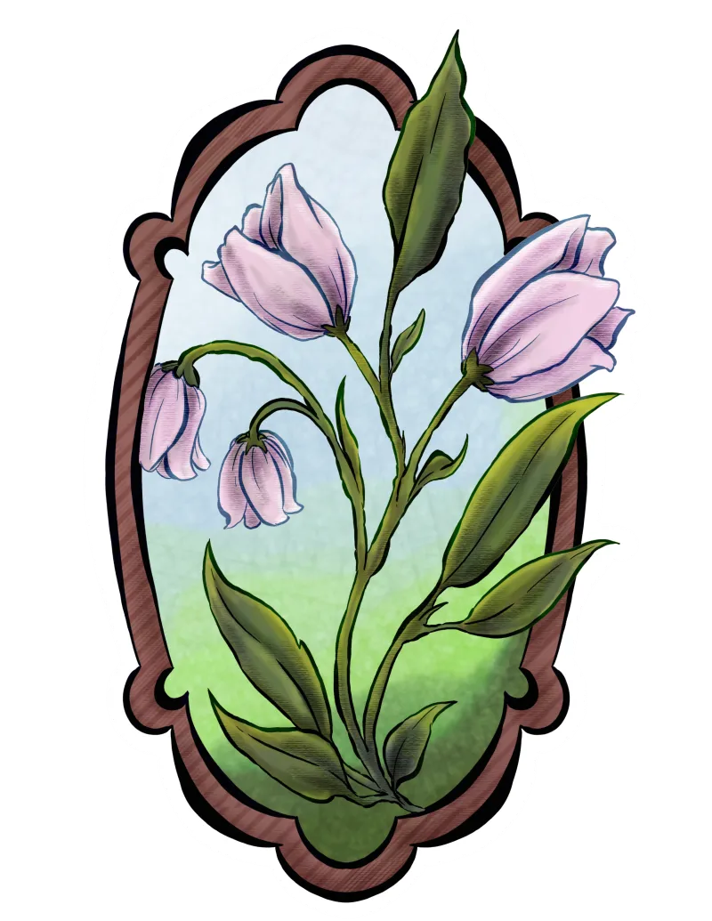 Framed Flower Sticker