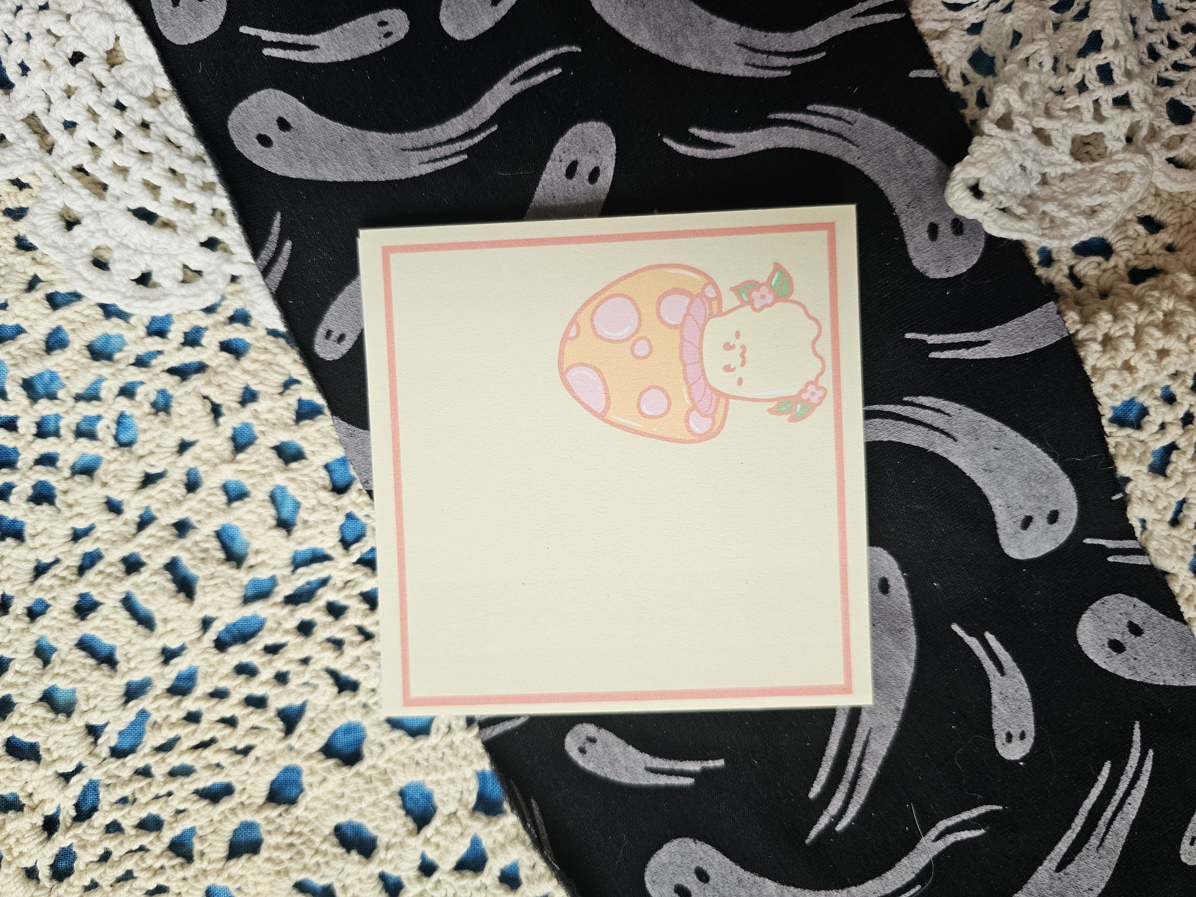 Small Notepad Orange Mushroom