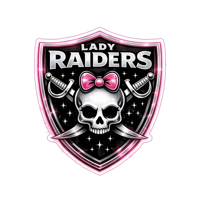 Santa Paula Lady Raiders Pink Logo Sticker – 3" x 3"