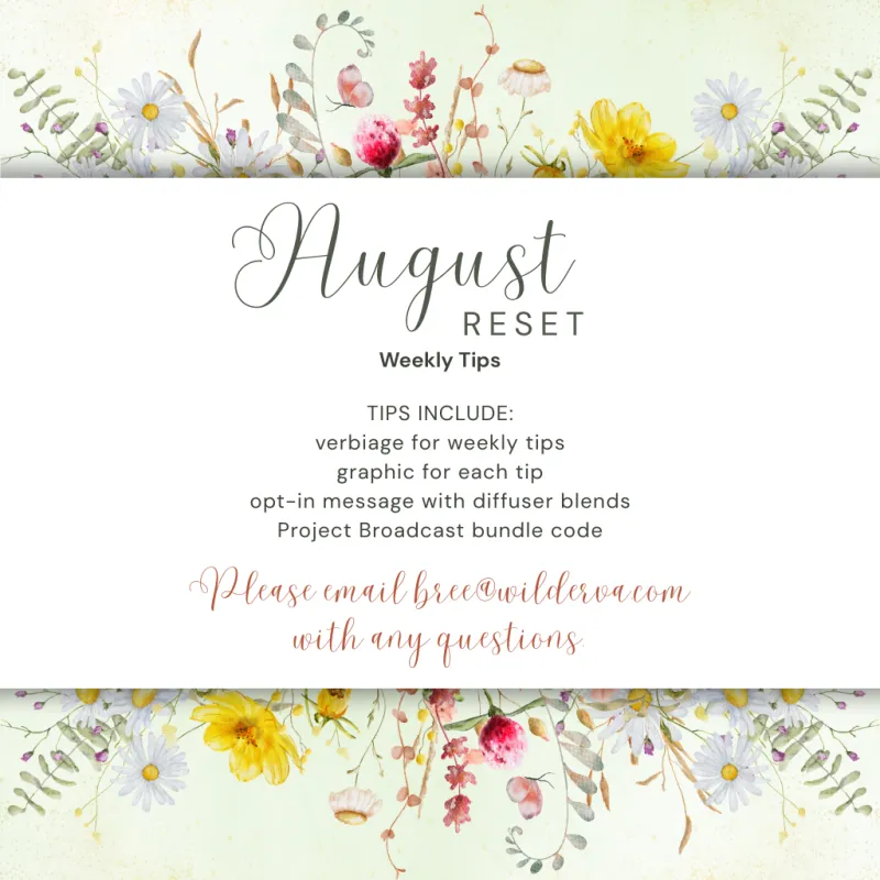 August Reset Weekly Tips
