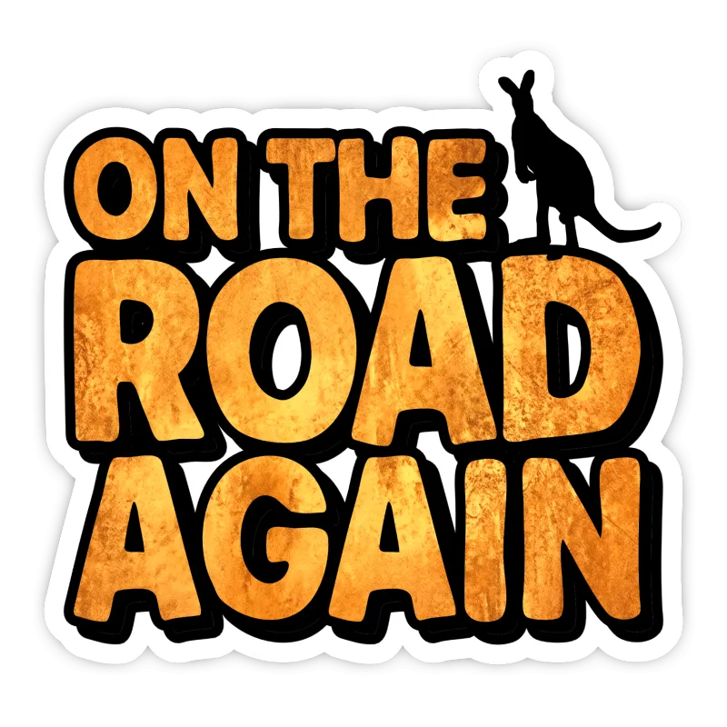 On the Road Again Sticker