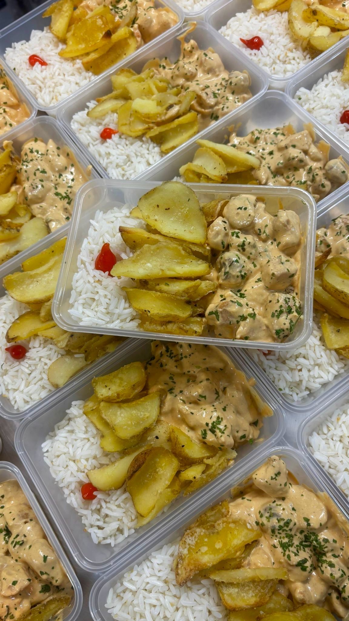 Chicken Stroganoff with Rice, Mushrooms, and Potatoes -400g