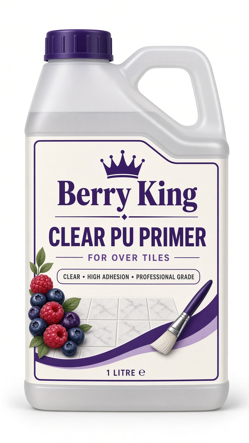 Berry King Clear Polyurethane top coat over tiles 