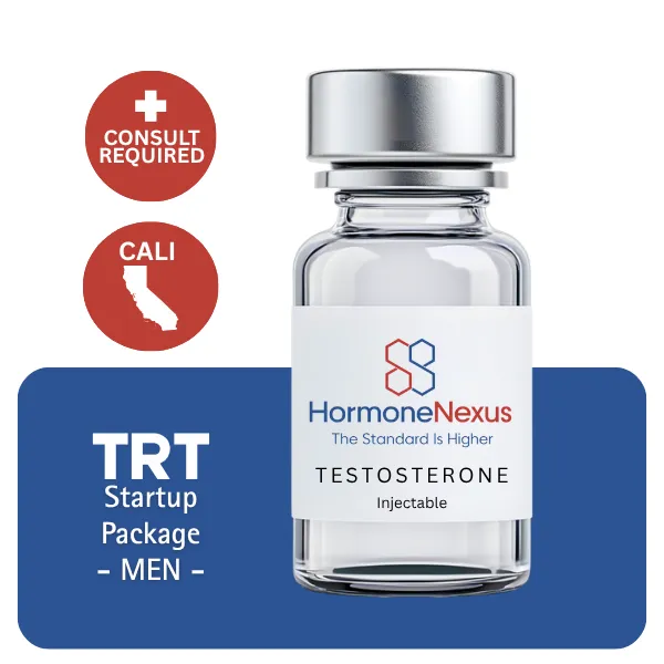 TRT CALI Men's Startup Package 60 days (Consult, Labs, Cypionate 200mg/mL 10mL + Anastrozole 24×1mg)