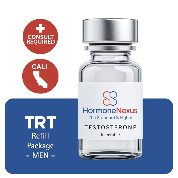 TRT CALI  Men's Refill Package 60 days (Cypionate 200mg/mL 10mL + Anastrozole 24×1mg)
