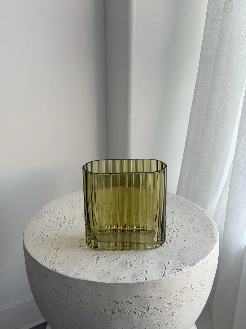 Ripple Vase Olive