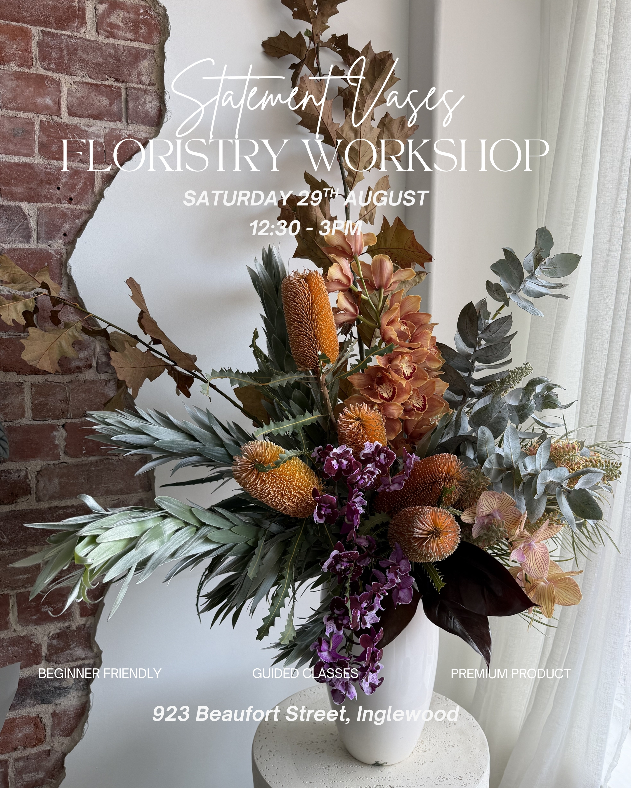 Statement Vase Floristry Workshop | SAT 29TH AUG