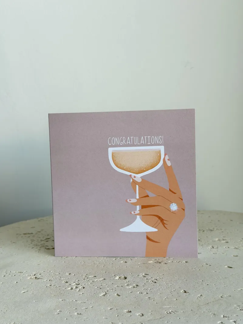 Congratulations Champagne Card