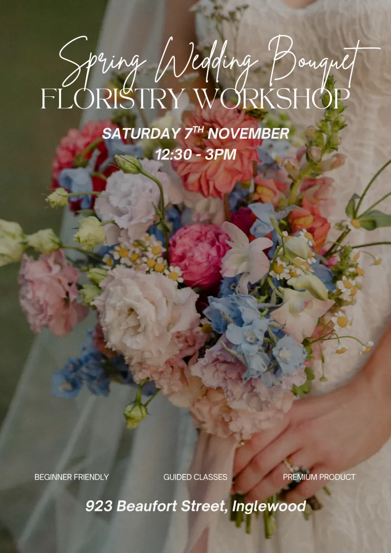 Spring Wedding Bouquets Workshop | SAT 7 NOVEMBER