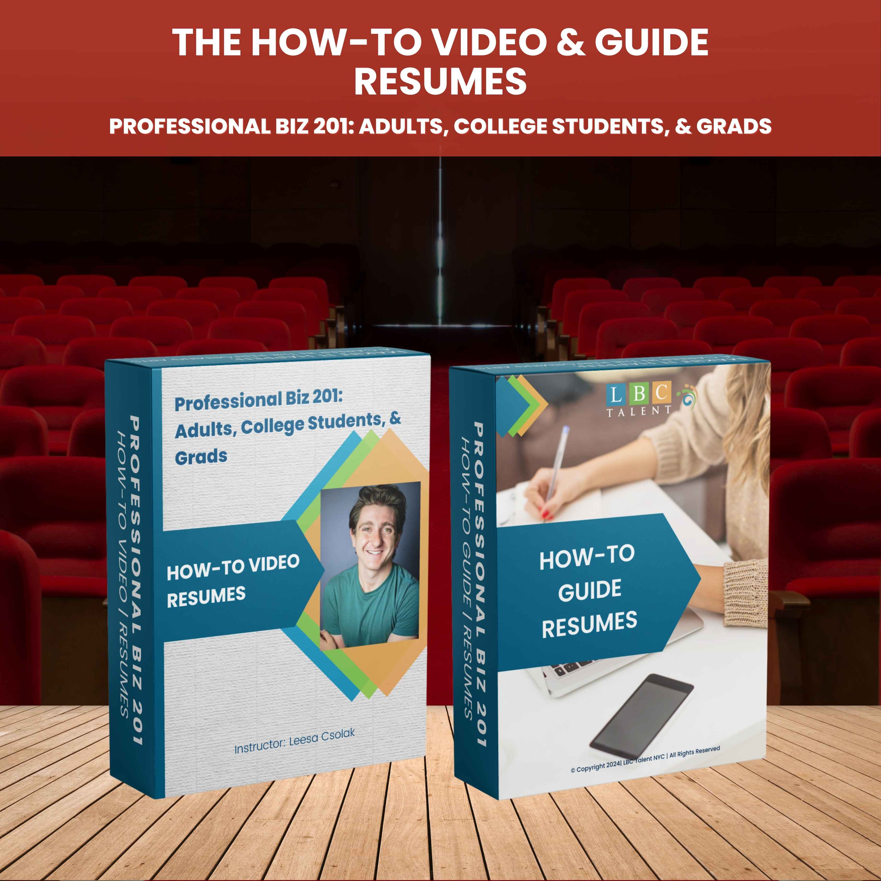Professional Biz: Resume How-To Video & Guide