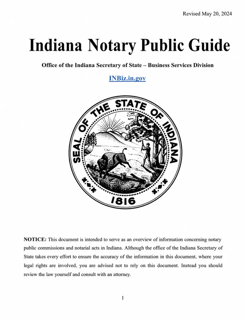 Indiana Notary Public Guide 