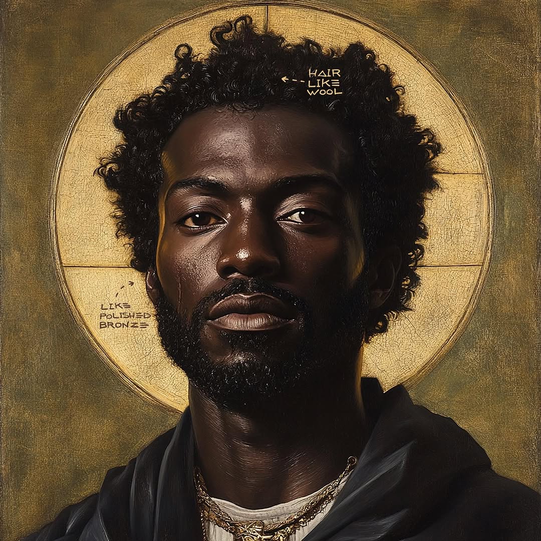 Jesus In The Golden Age - Framed
