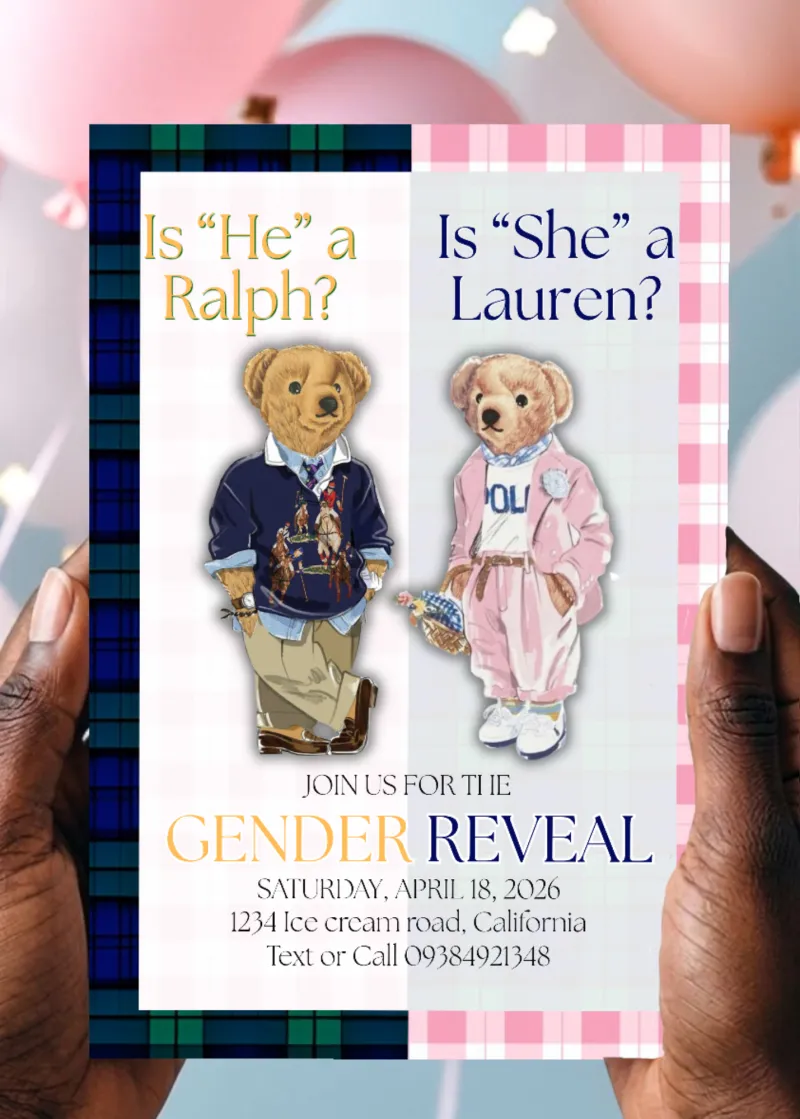 Polo Bear Invitation