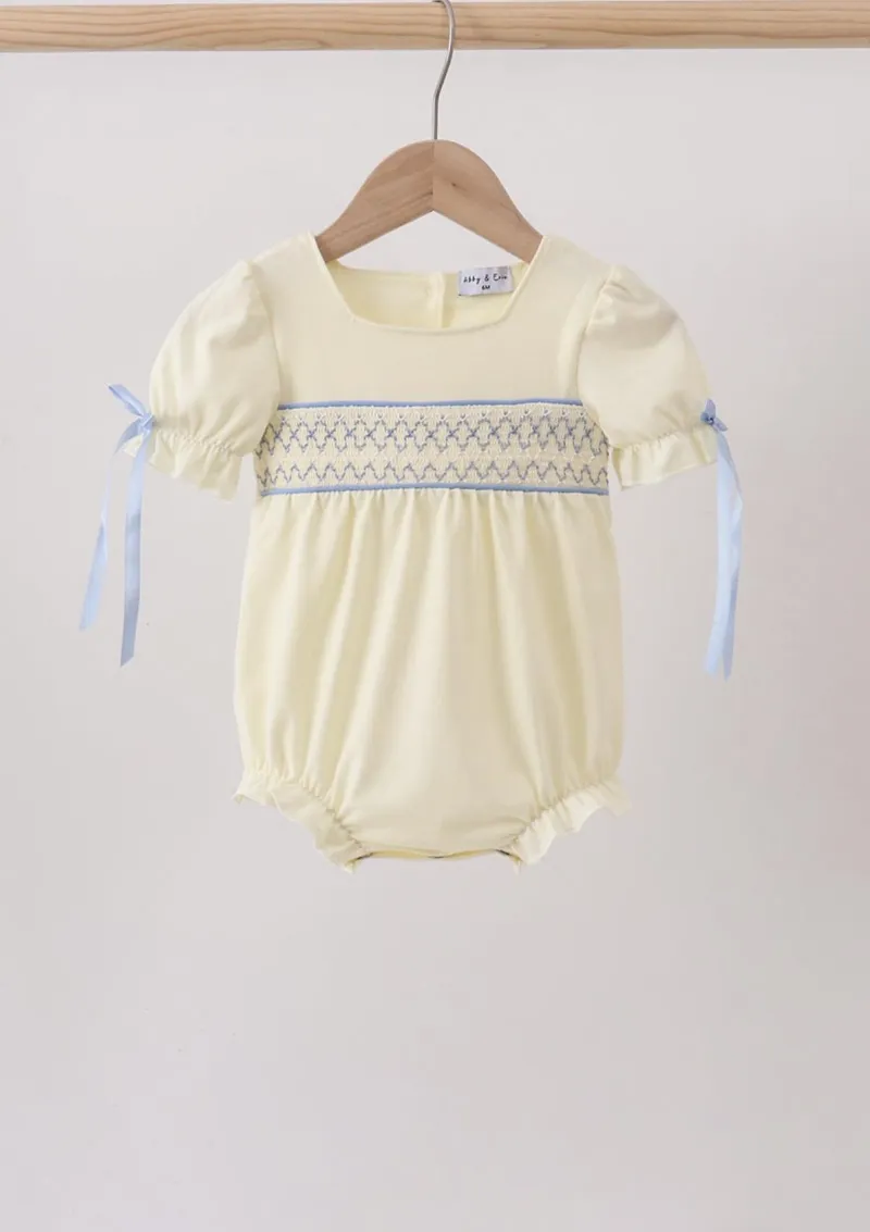 Cream Smocked Bubble