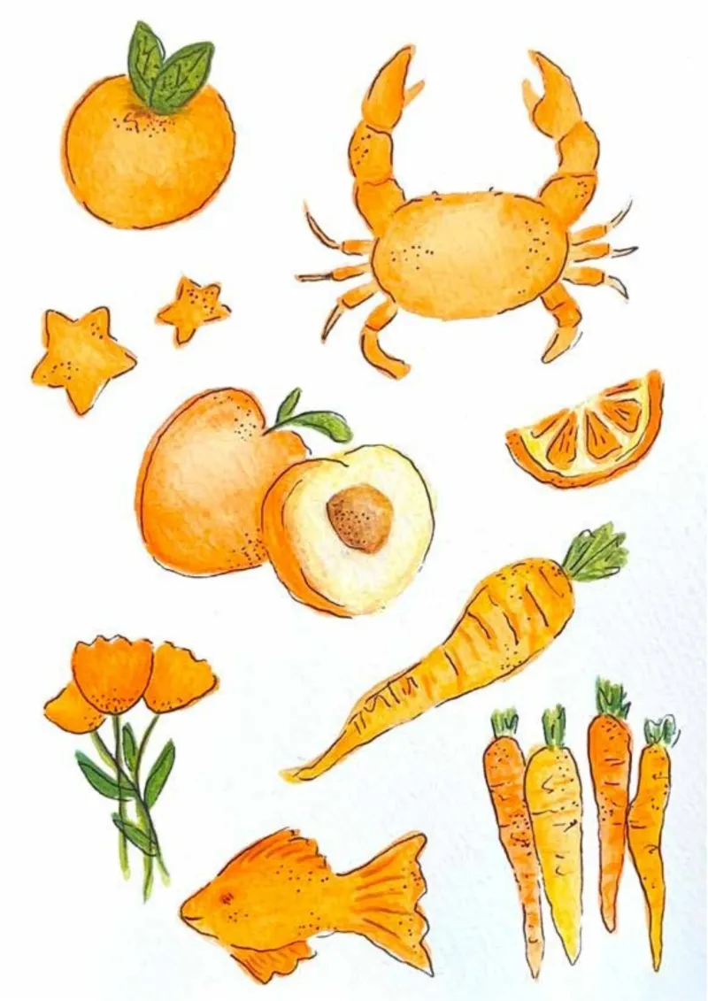 Orange Collection Print A5