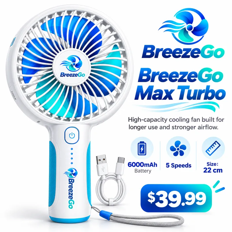 BreezeGo Max Turbo Portable Fan