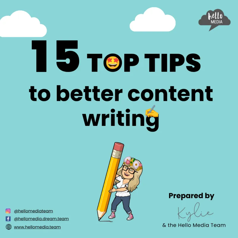 eBook ~  Hello Media's 15 Tips to better content writing