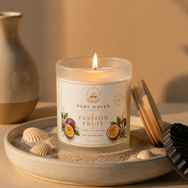 Passion Fruit Natural Coconut Wax Candle – 8 oz / 227 g