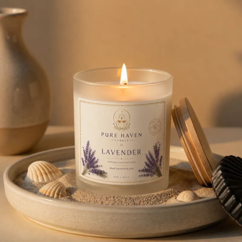 Lavender Natural Coconut Wax Candle – 8 oz / 227 g