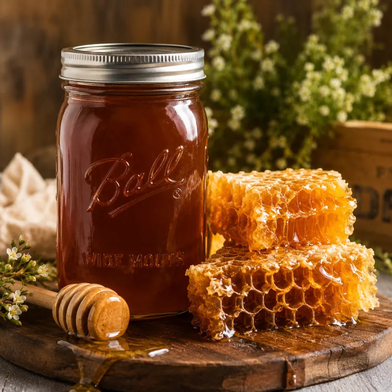 Honey with honeycomb