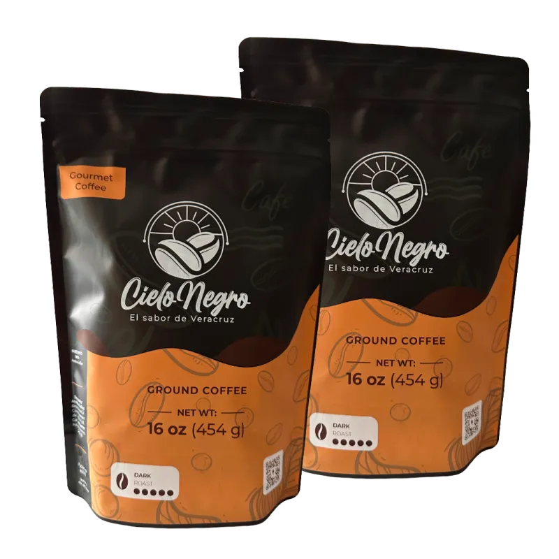 2 pack Dark Roast (16 oz) Cielo Negro Coffee — Premium 100% Arabica