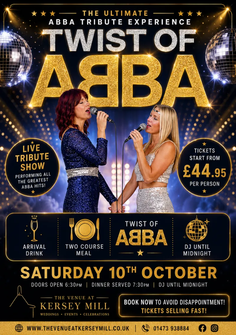Twist of ABBA Tribute Night 10th October 2026