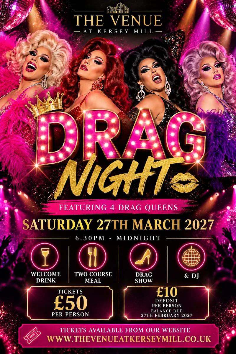 Drag Cabaret Show. 27th March 2027 Deposit Payment