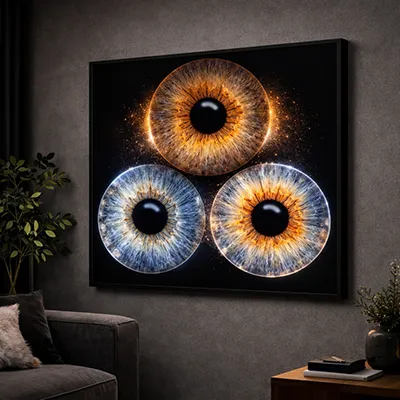 Dein Iris-Bild als strahlender LED-Rahmen veredelt
