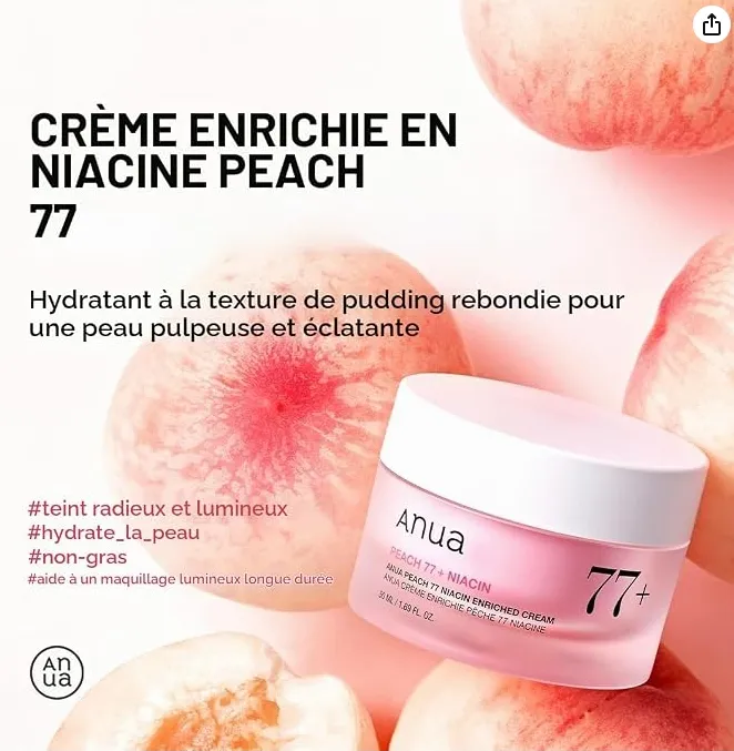 creme ANUA peach 77+niacin