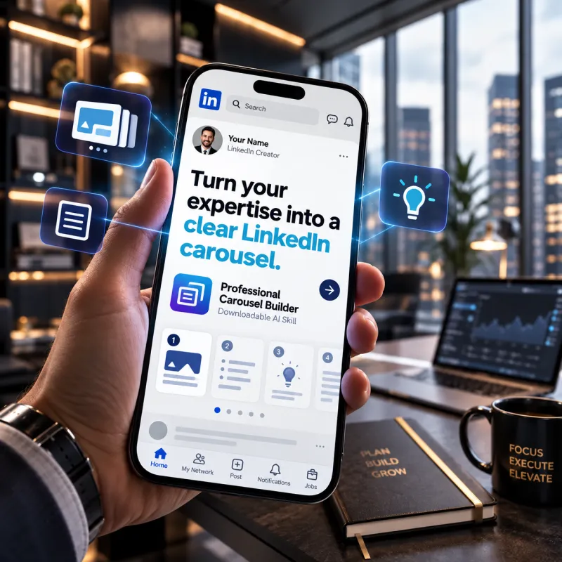 Professional Carousel Builder — AI Skill for LinkedIn