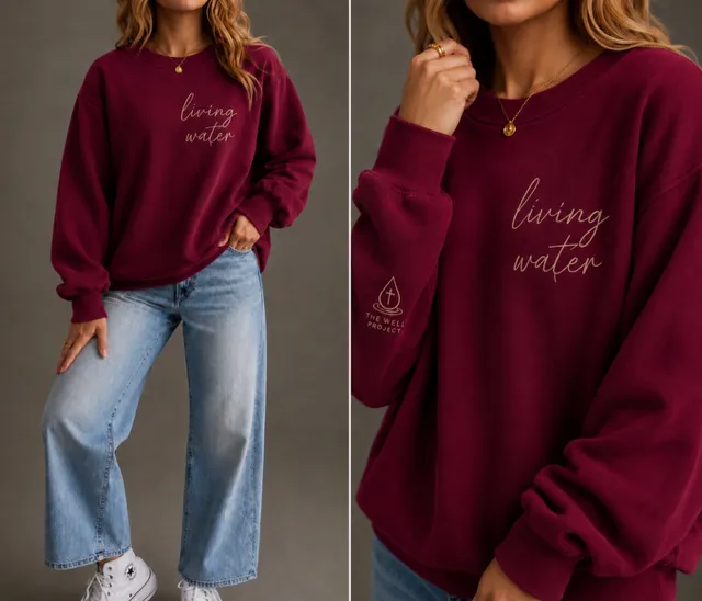 Living Water Deep Red Sweatshirt