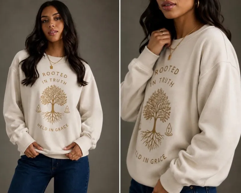 Rooted in Truth Cream Sweatshirt
