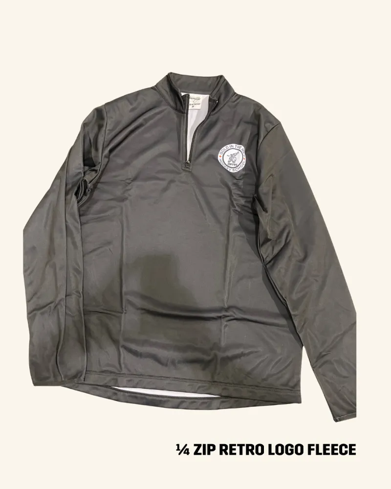1/4 Zip Retro Logo Fleece